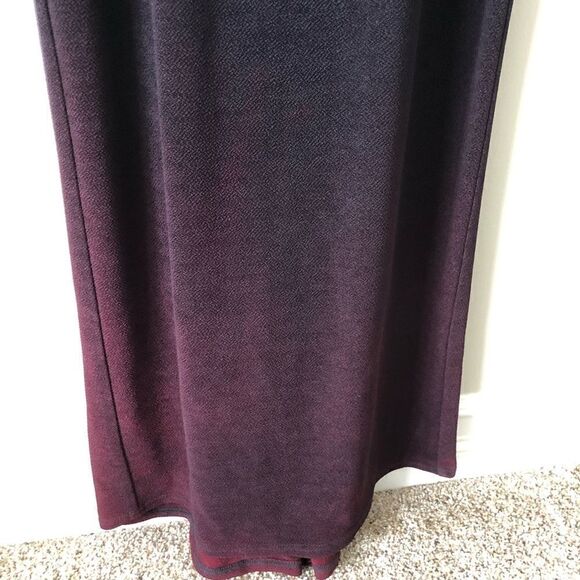 Scott McClintock Black/Burgundy Embellished/Beaded Formal Maxi Dress Size 8 - Picture 13 of 16